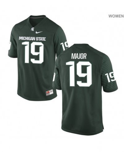 Women's Michigan State Spartans NCAA #19 Julian Major Green Authentic Nike Stitched College Football Jersey YT32Q62ZU